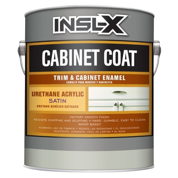 Insl-X By Benjamin Moore Trim & Cabinet Paint, Satin, White, 1 gal CC6501099-01